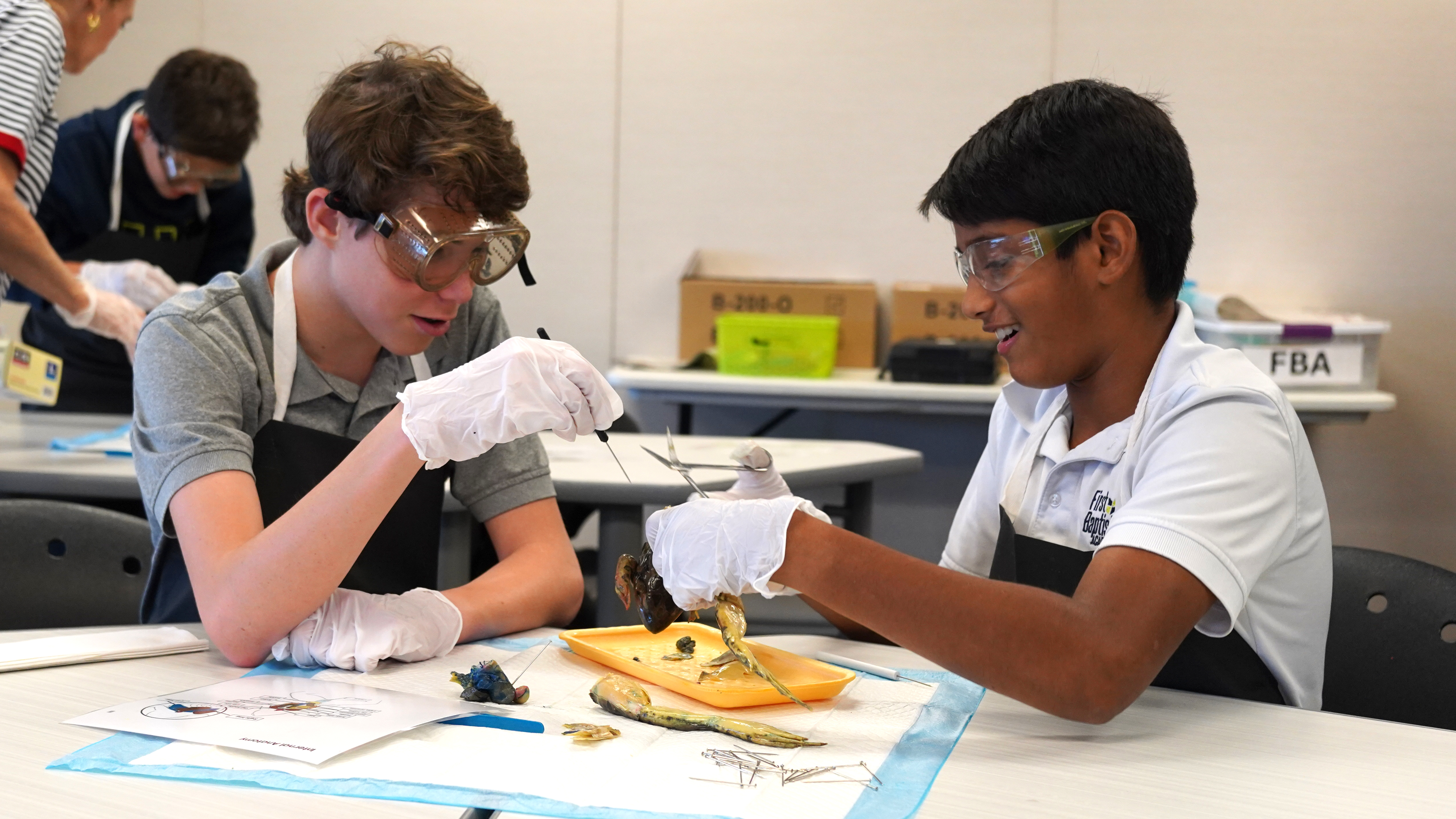 Middle school students at FBA